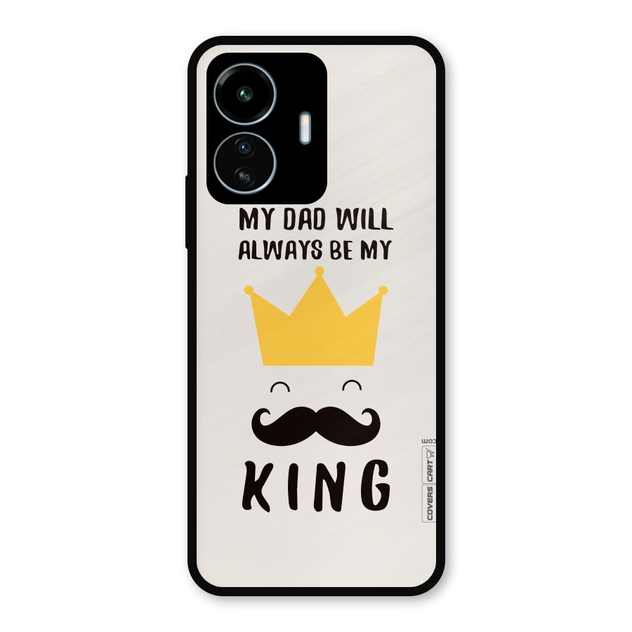 My King Dad Metal Back Case for vivo iQOO Z6 Lite 5G
