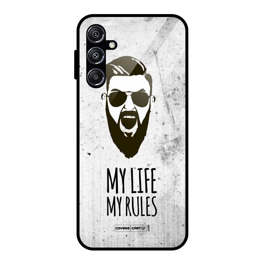 My Life My Rules Glass Back Case for Galaxy M34 5G
