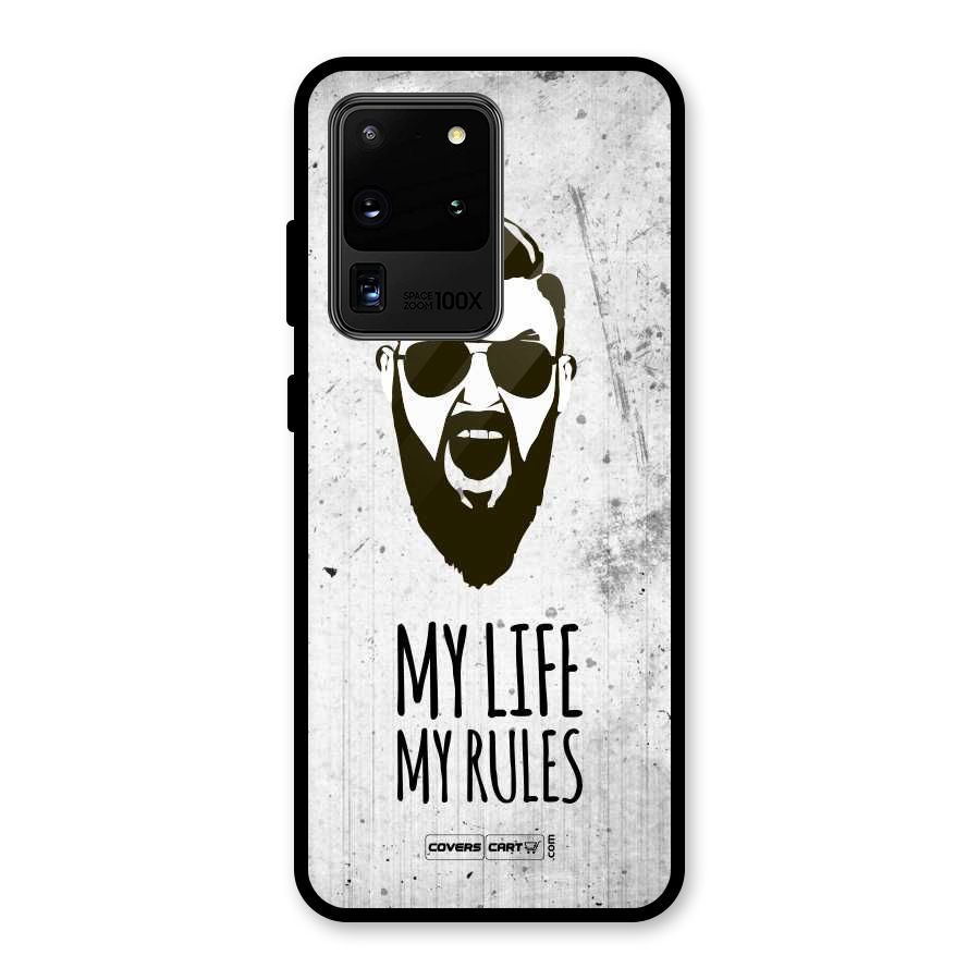 My Life My Rules Glass Back Case for Galaxy S20 Ultra