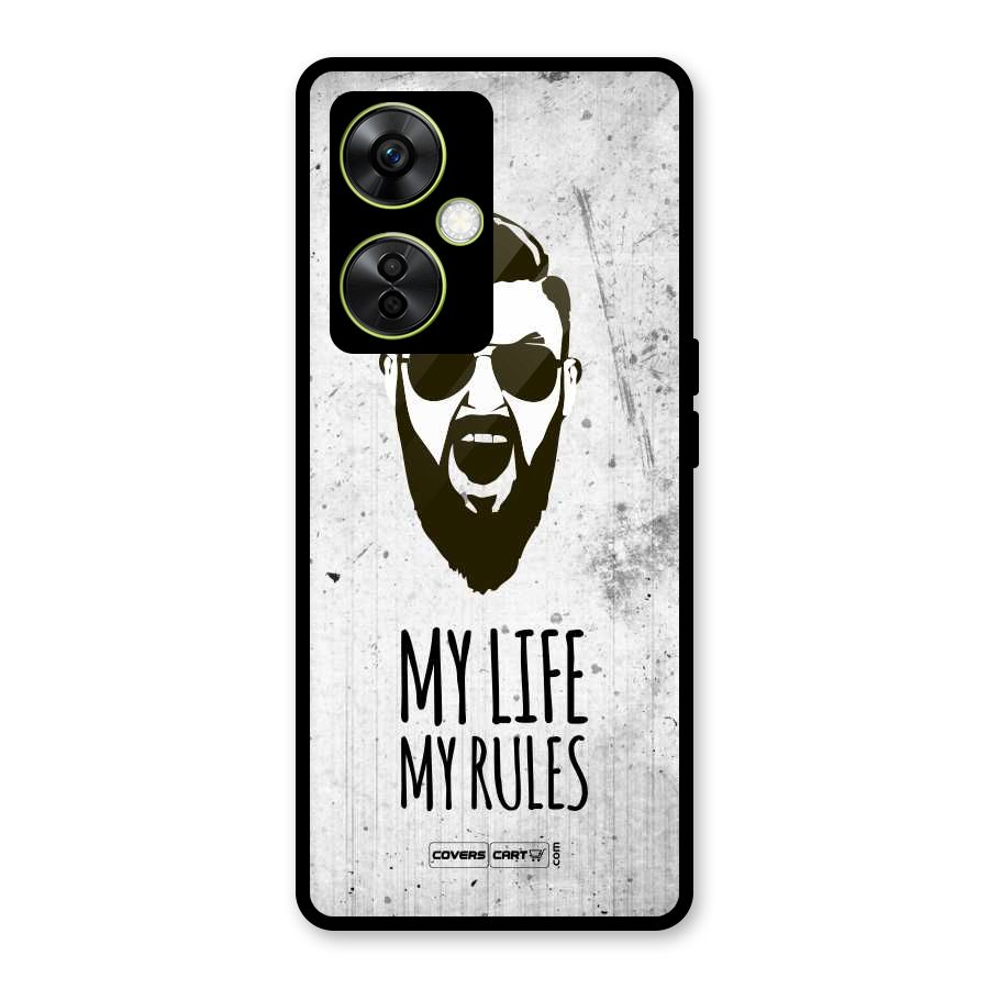My Life My Rules Glass Back Case for OnePlus Nord CE 3 Lite