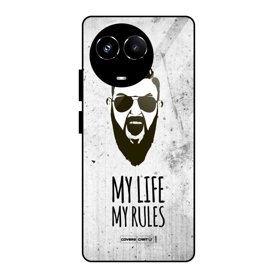 My Life My Rules Glass Back Case for Realme Narzo 60X
