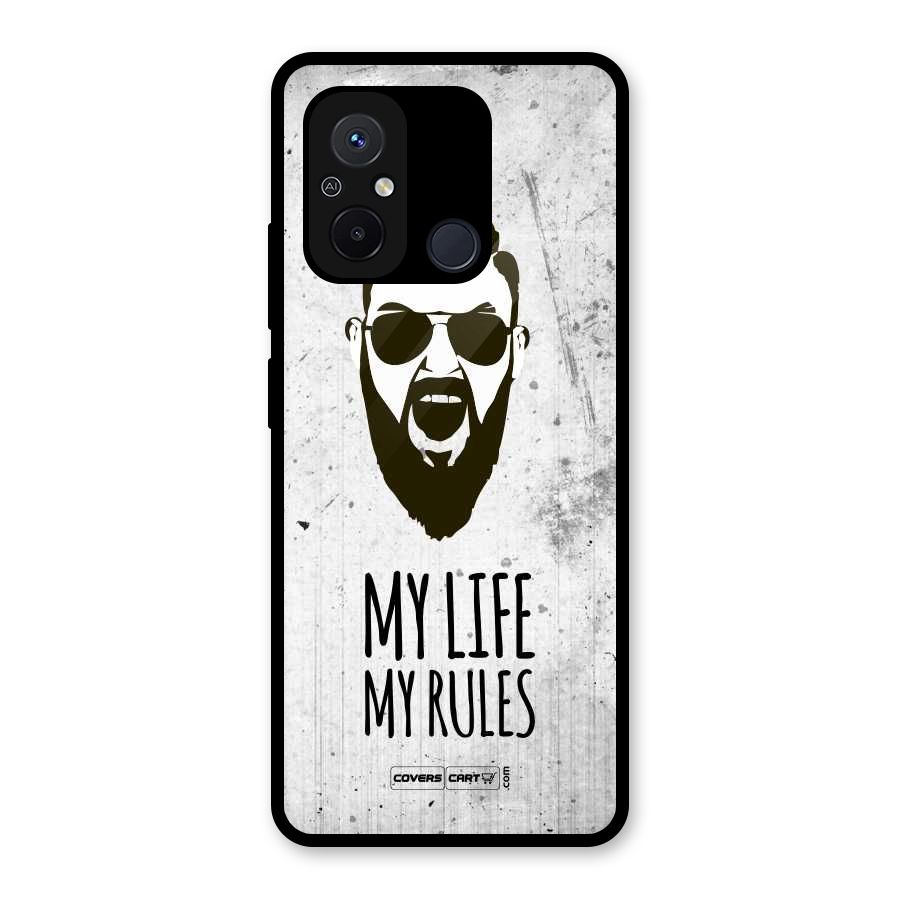 My Life My Rules Glass Back Case for Redmi 12C