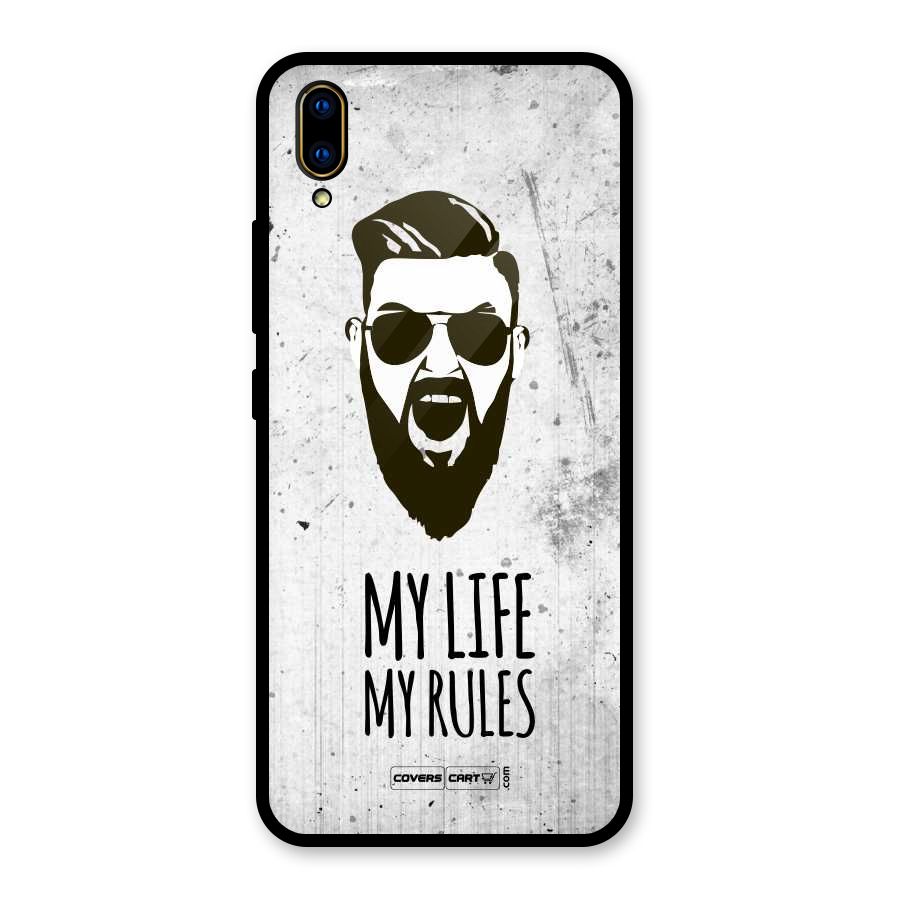 My Life My Rules Glass Back Case for Vivo V11 Pro