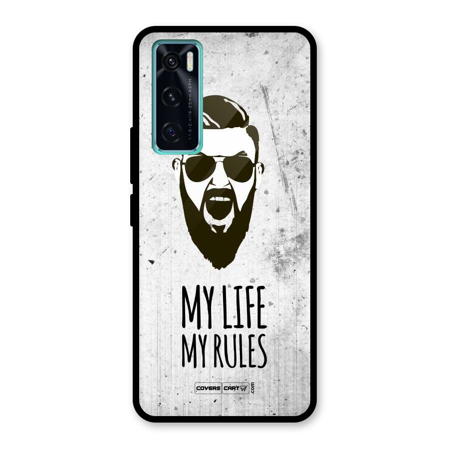 My Life My Rules Glass Back Case for Vivo V20 SE