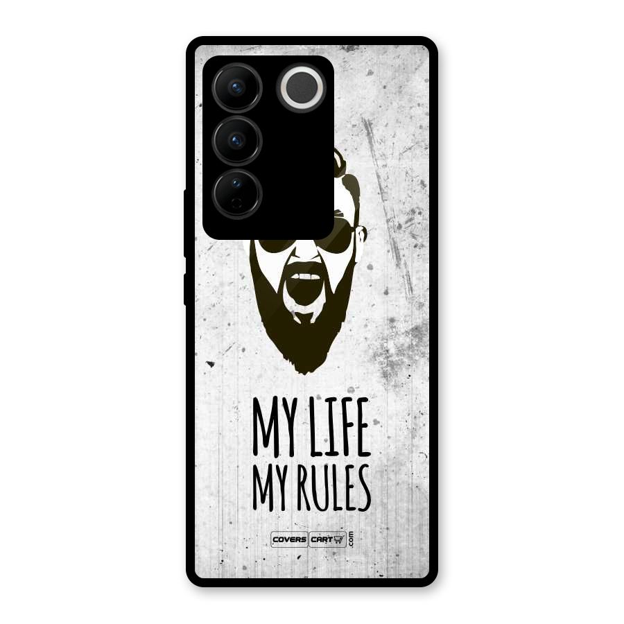 My Life My Rules Glass Back Case for Vivo V27