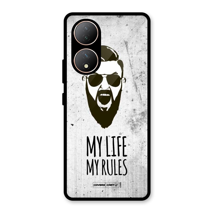 My Life My Rules Glass Back Case for Vivo Y100A