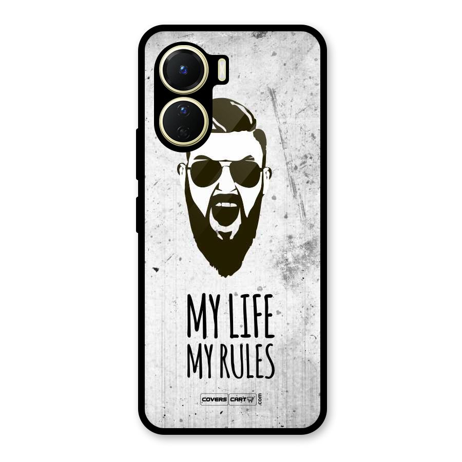 My Life My Rules Glass Back Case for Vivo Y16