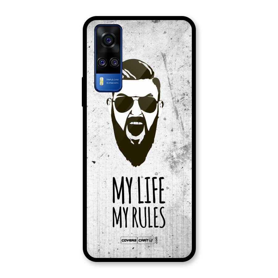 My Life My Rules Glass Back Case for Vivo Y31
