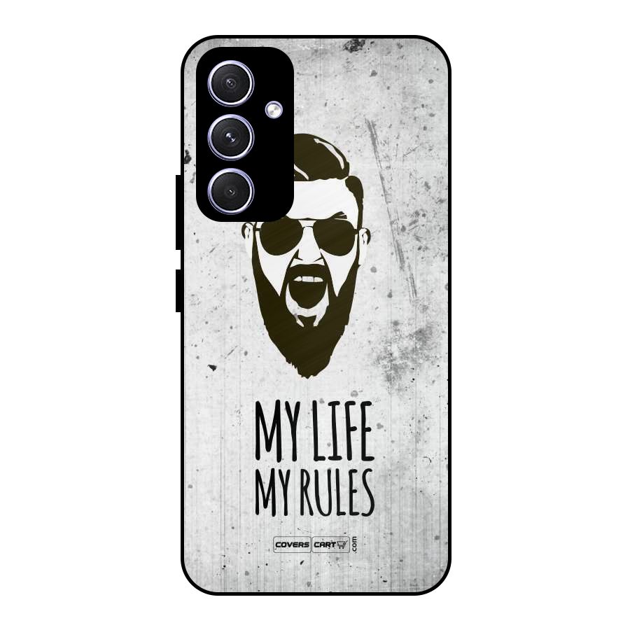 My Life My Rules Metal Back Case for Galaxy A54