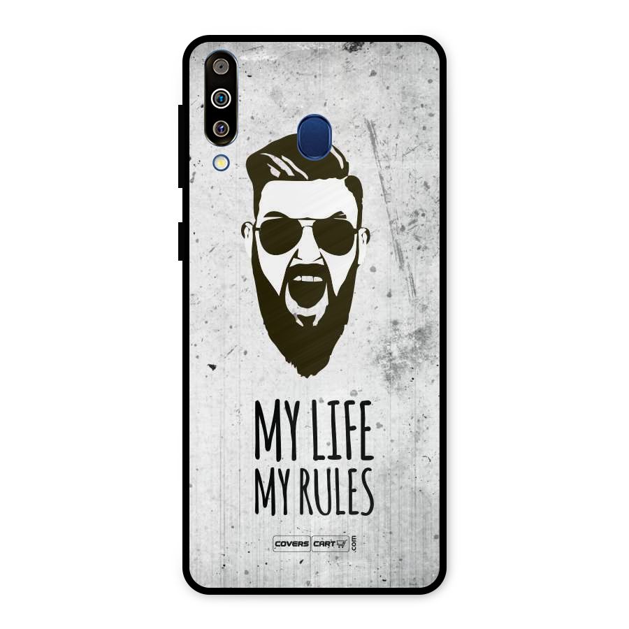 My Life My Rules Metal Back Case for Galaxy M30