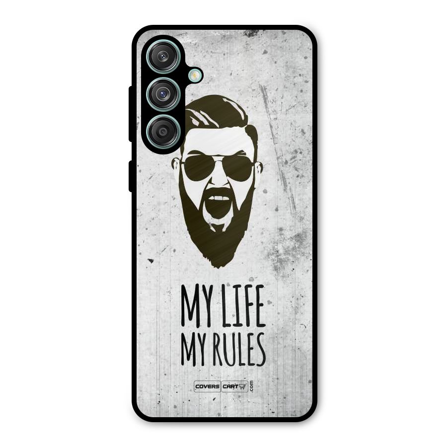 My Life My Rules Metal Back Case for Galaxy M55 5G