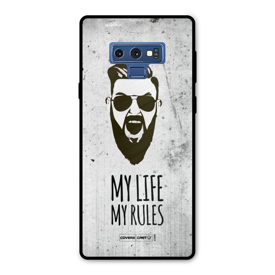 My Life My Rules Metal Back Case for Galaxy Note 9