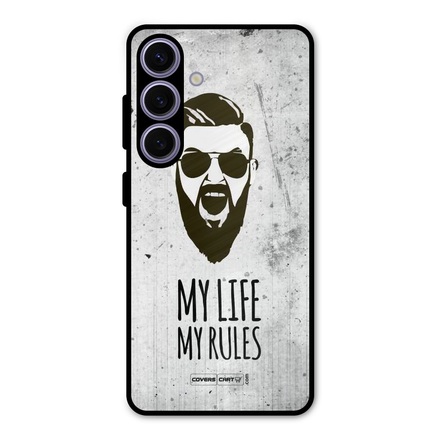 My Life My Rules Metal Back Case for Galaxy S24