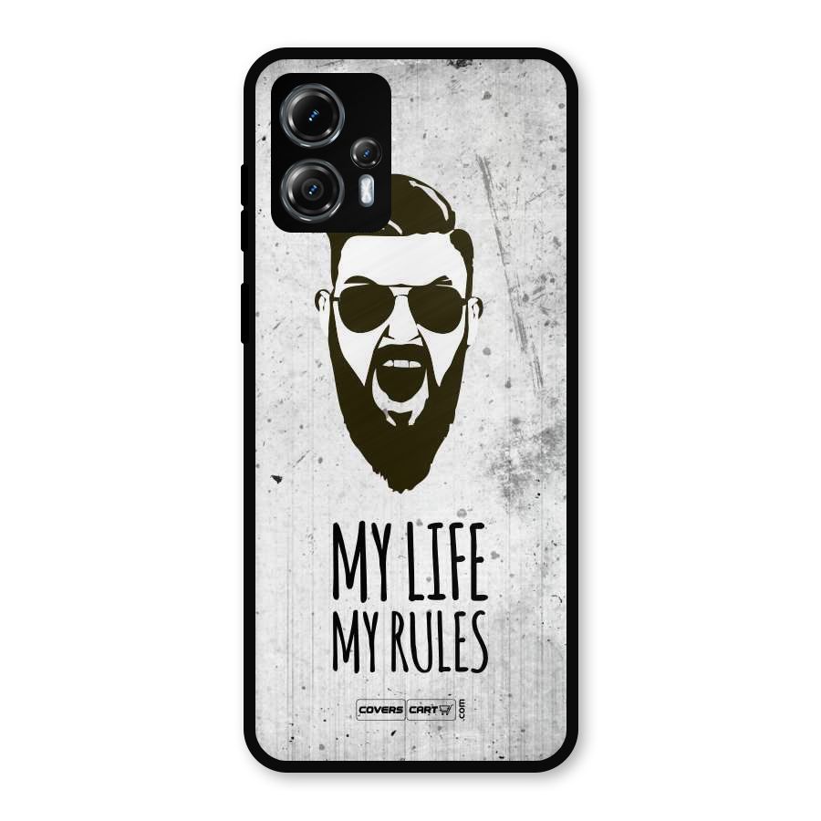 My Life My Rules Metal Back Case for Moto G13