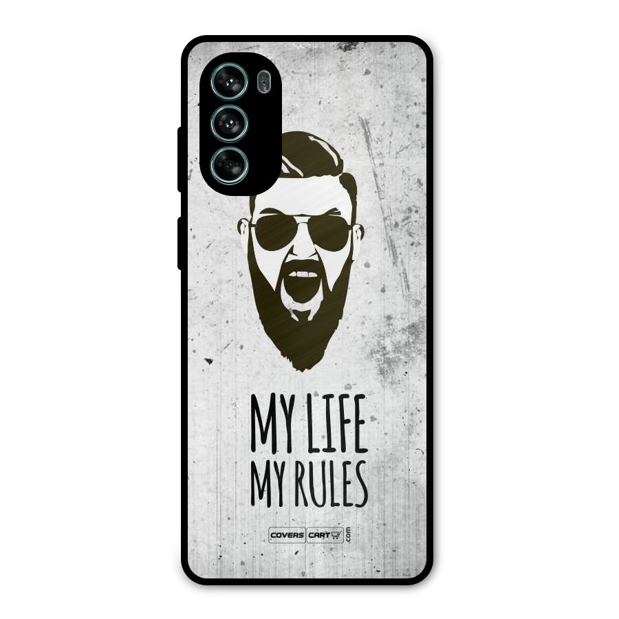 My Life My Rules Metal Back Case for Moto G62