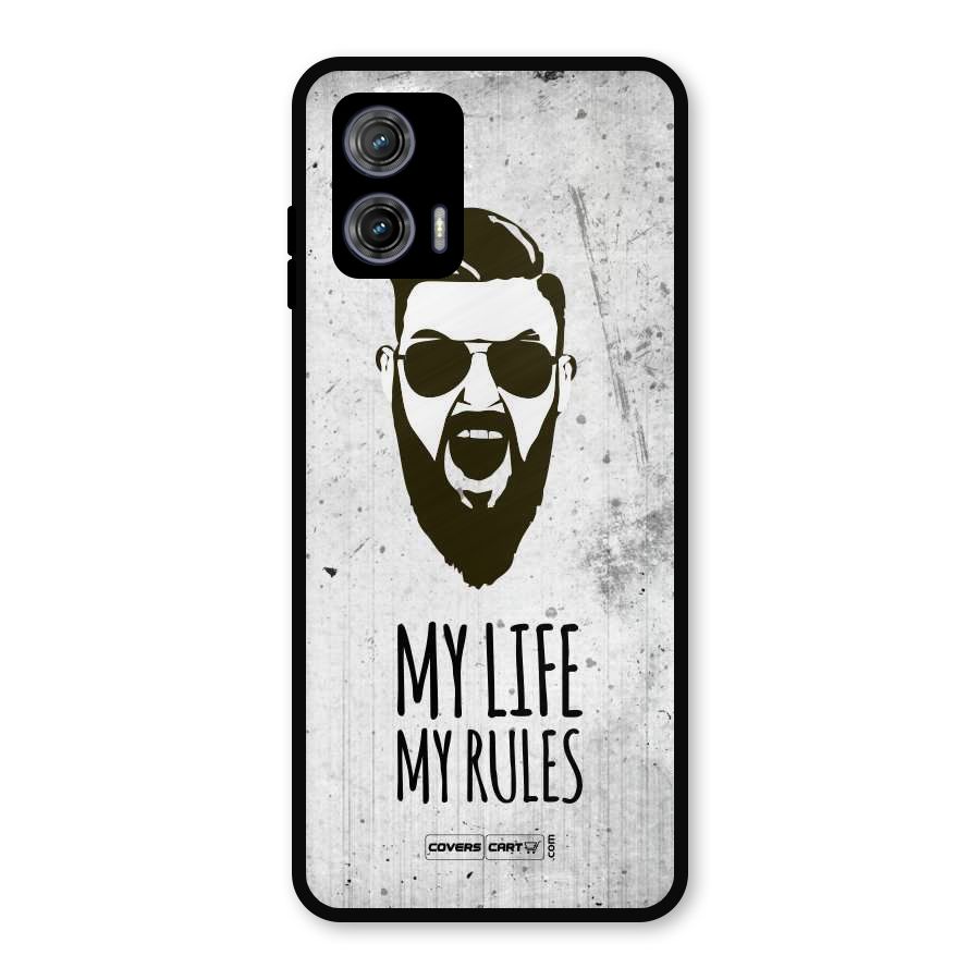 My Life My Rules Metal Back Case for Moto G73
