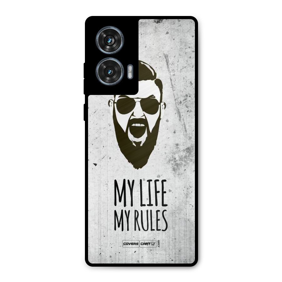 My Life My Rules Metal Back Case for Motorola Edge 50 Fusion