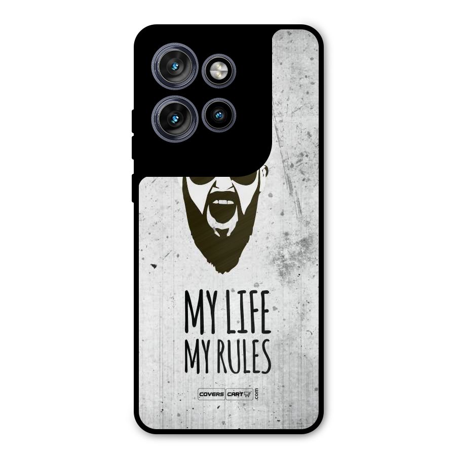 My Life My Rules Metal Back Case for Motorola Edge 50 Neo