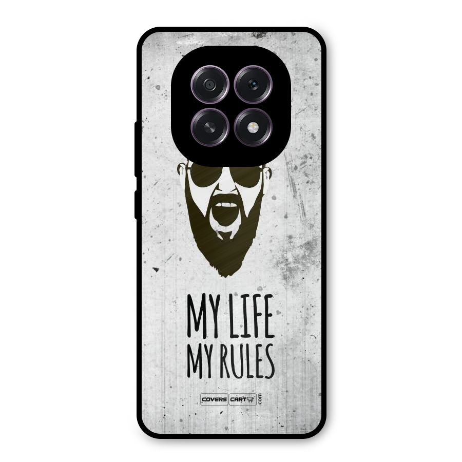 My Life My Rules Metal Back Case for Oppo F29