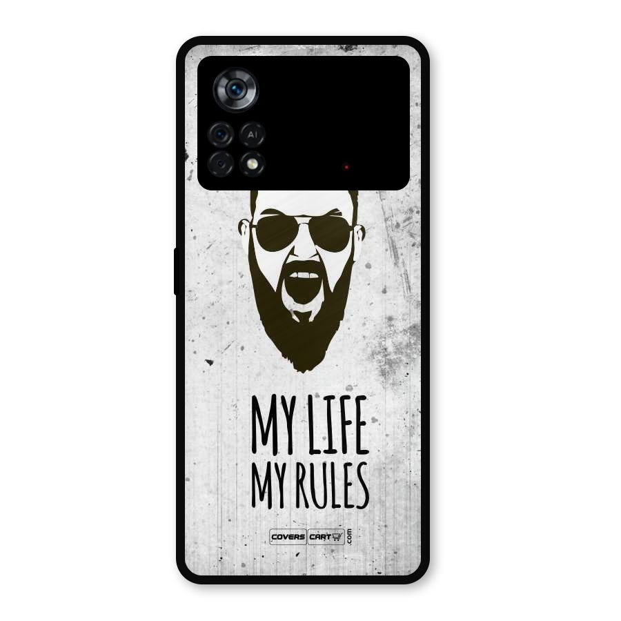 My Life My Rules Metal Back Case for Poco X4 Pro 5G