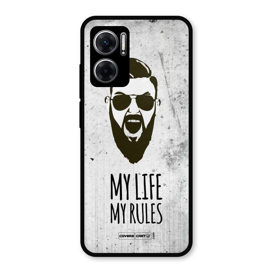 My Life My Rules Metal Back Case for Redmi 11 Prime 5G