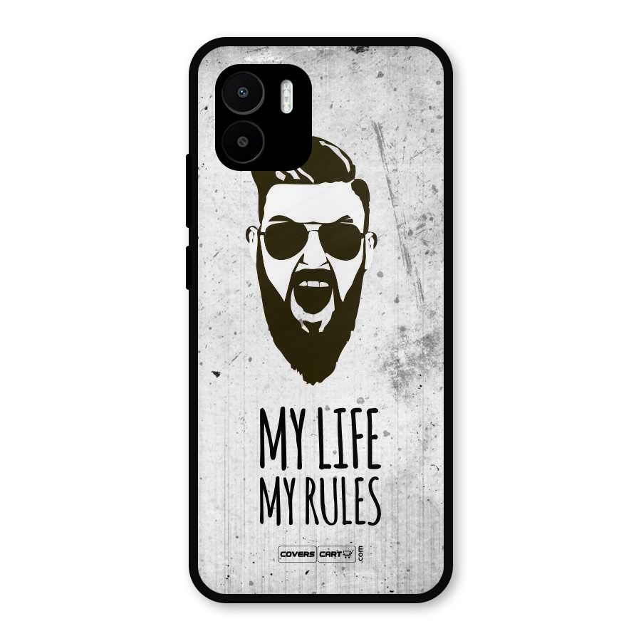 My Life My Rules Metal Back Case for Redmi A1