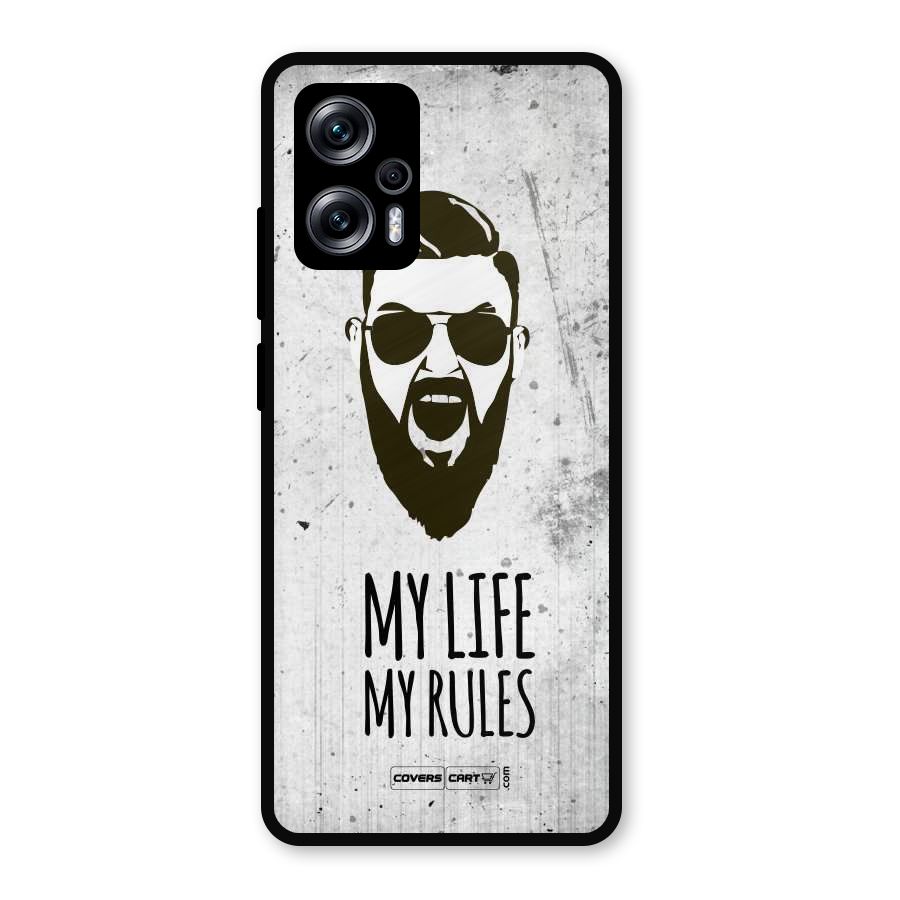My Life My Rules Metal Back Case for Redmi K50i