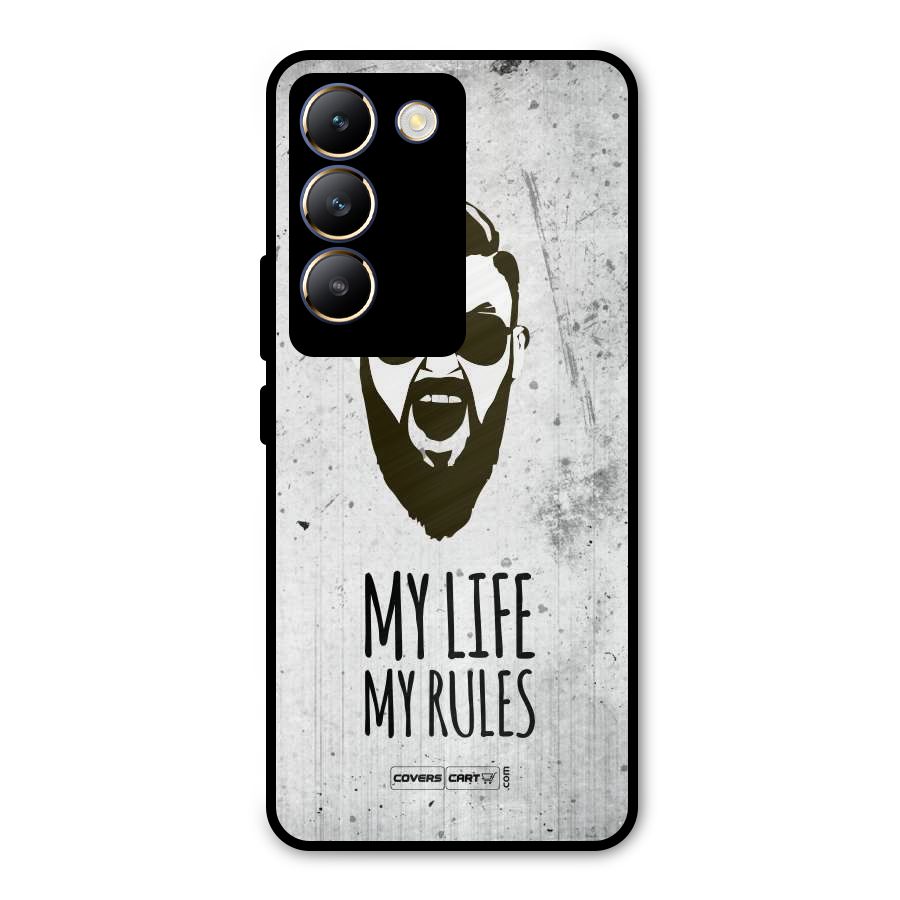 My Life My Rules Metal Back Case for Vivo T3 5G