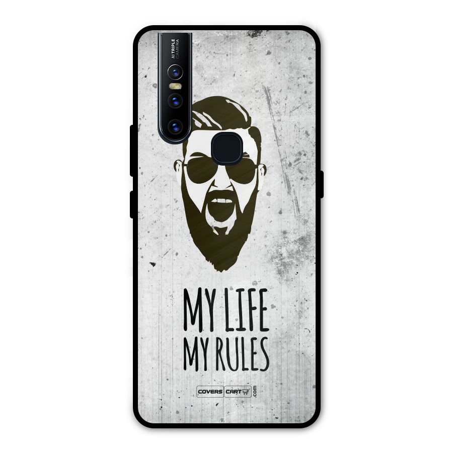 My Life My Rules Metal Back Case for Vivo V15