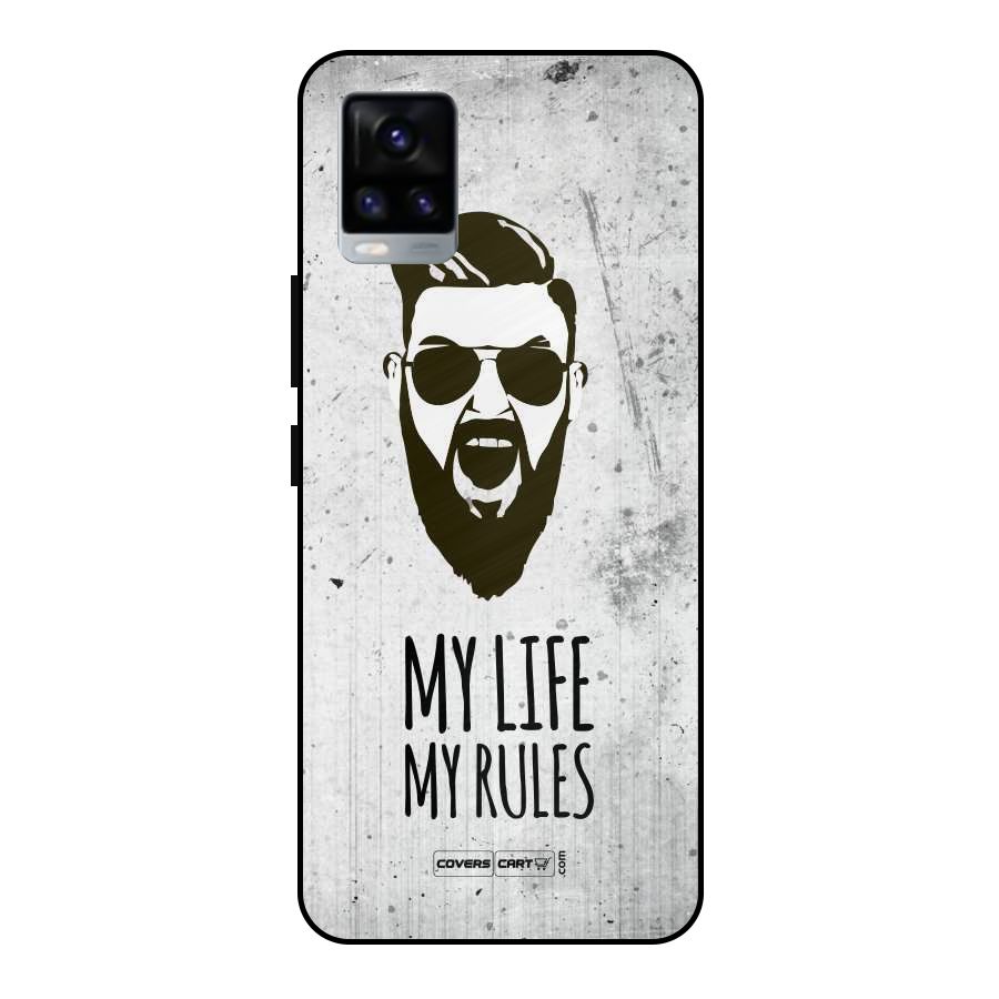 My Life My Rules Metal Back Case for Vivo V20 2021