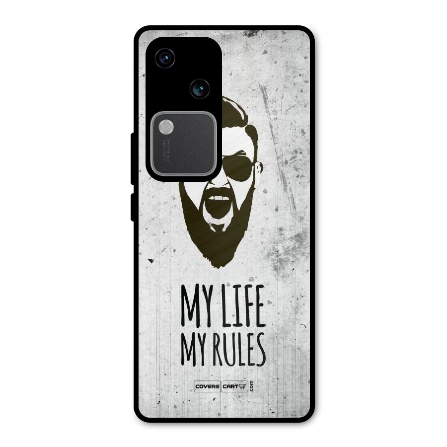 My Life My Rules Metal Back Case for Vivo V30