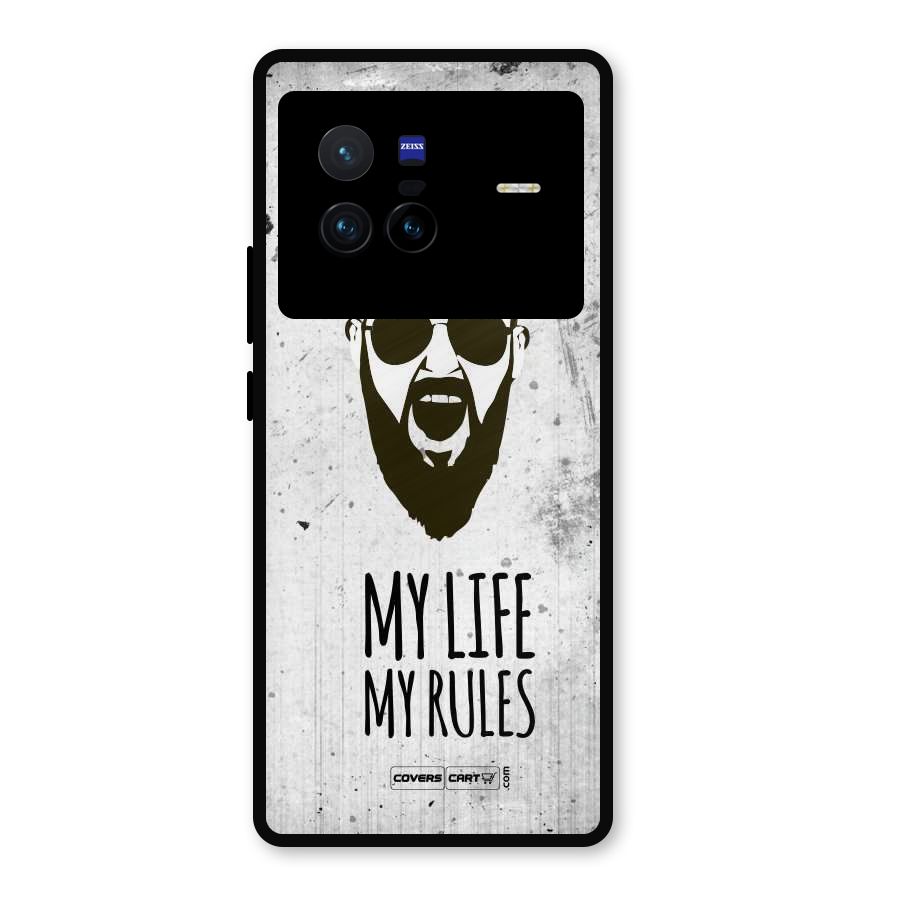 My Life My Rules Metal Back Case for Vivo X80