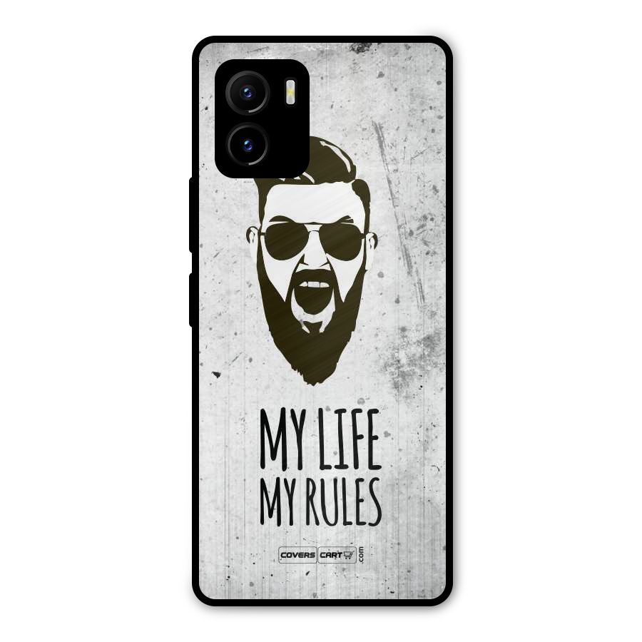 My Life My Rules Metal Back Case for Vivo Y15s