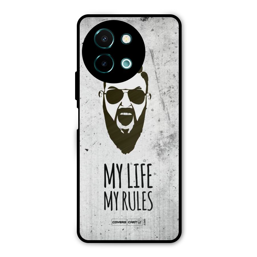 My Life My Rules Metal Back Case for Vivo Y58