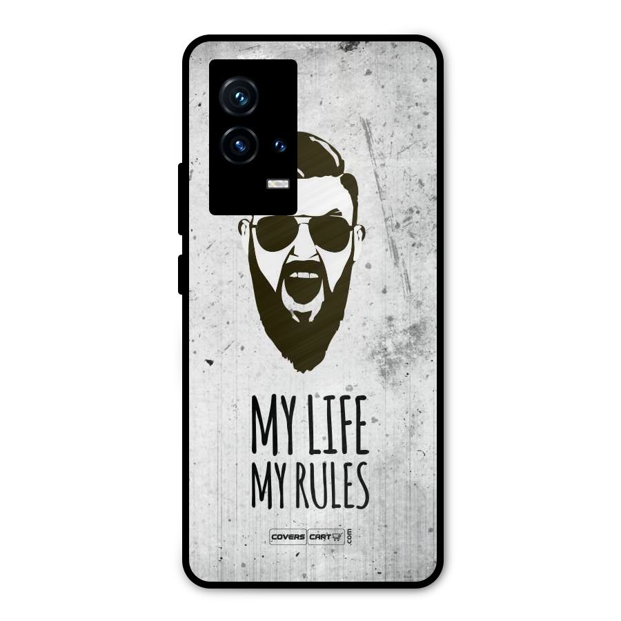 My Life My Rules Metal Back Case for iQOO 9 5G