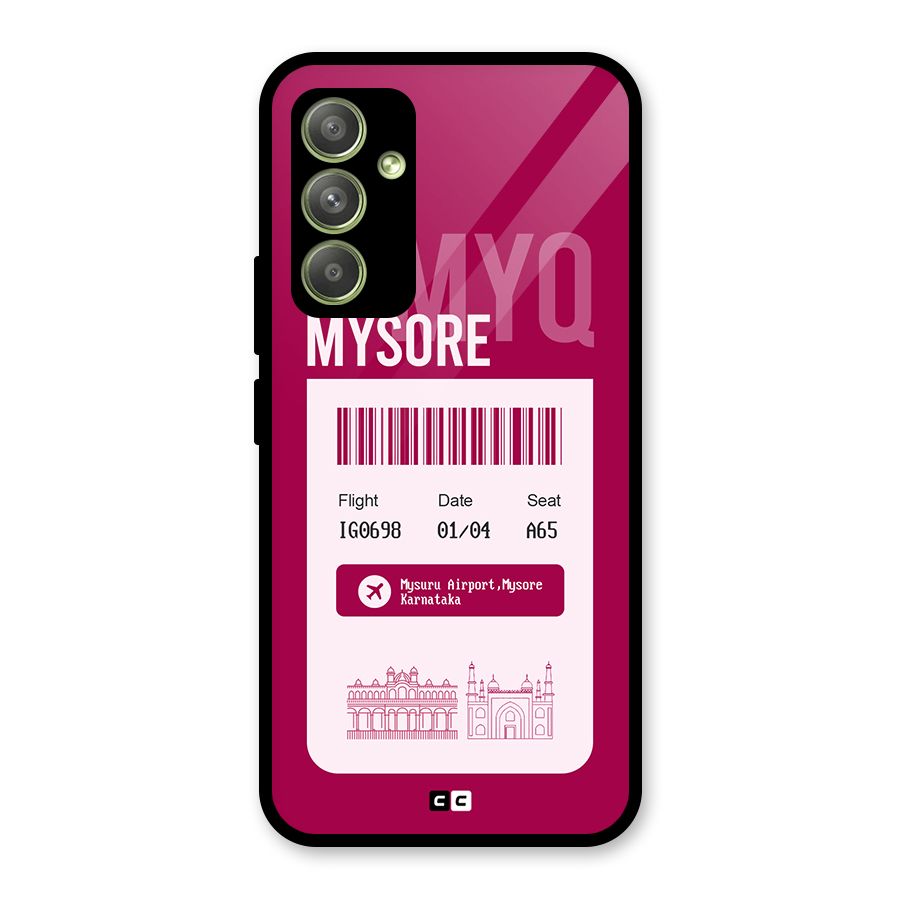 Mysore Boarding Pass Glass Back Case for Galaxy A54