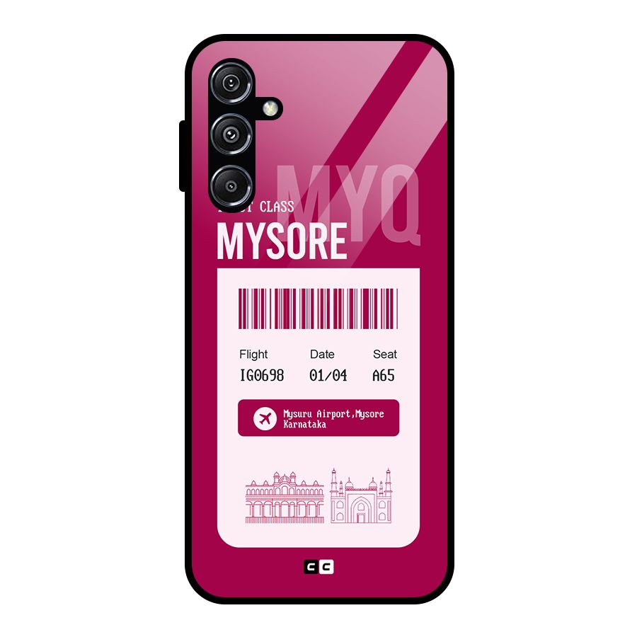 Mysore Boarding Pass Glass Back Case for Galaxy M34 5G