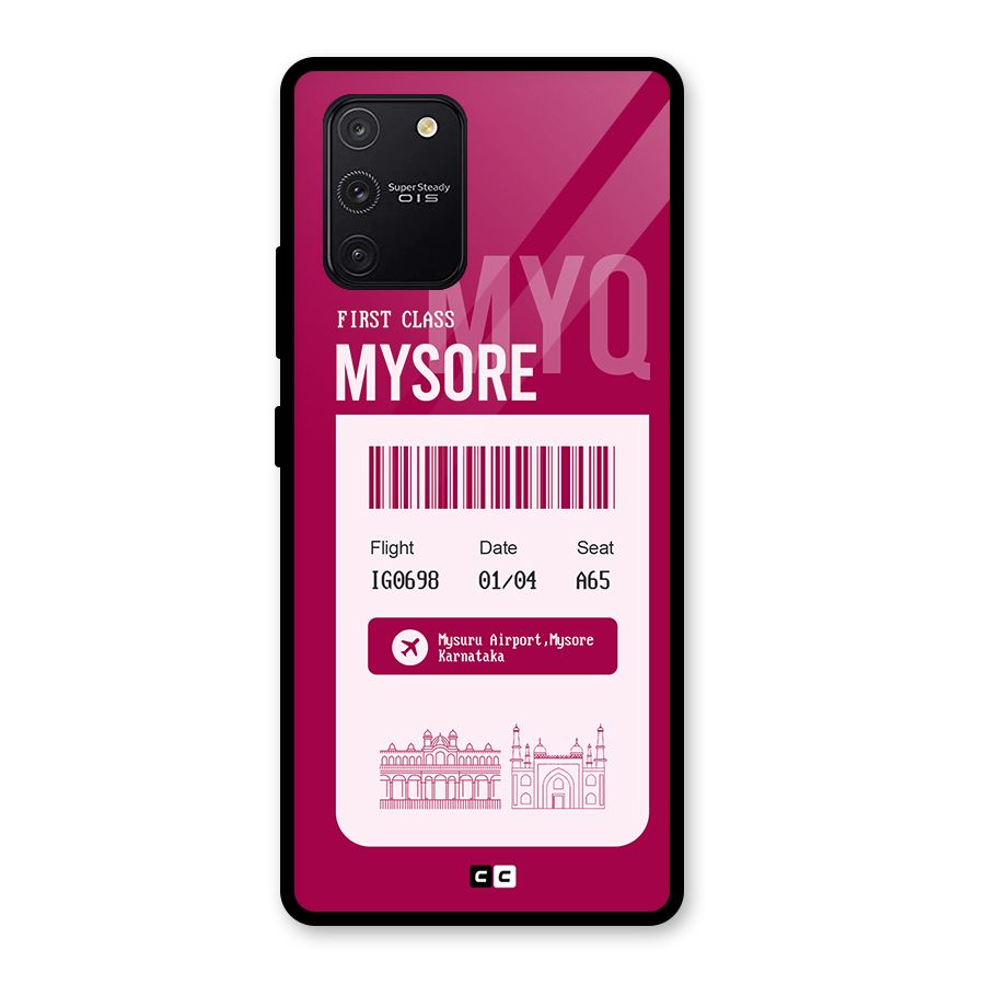 Mysore Boarding Pass Glass Back Case for Galaxy S10 Lite