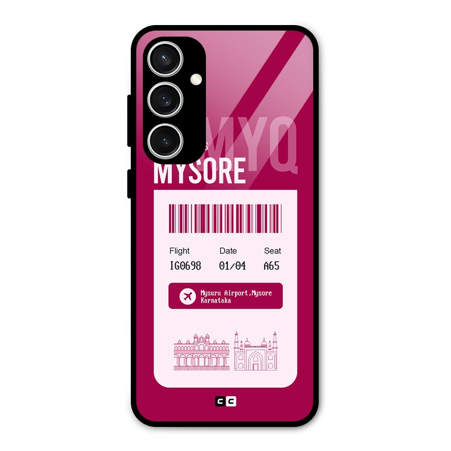 Mysore Boarding Pass Glass Back Case for Galaxy S23 FE