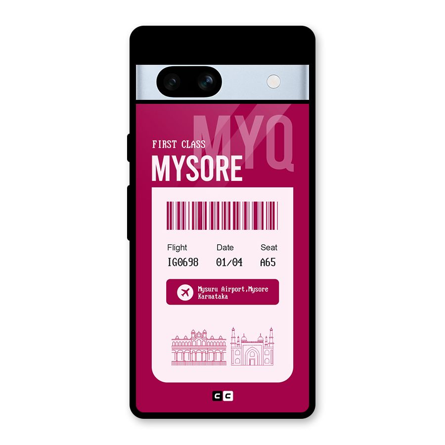 Mysore Boarding Pass Glass Back Case for Google Pixel 7a