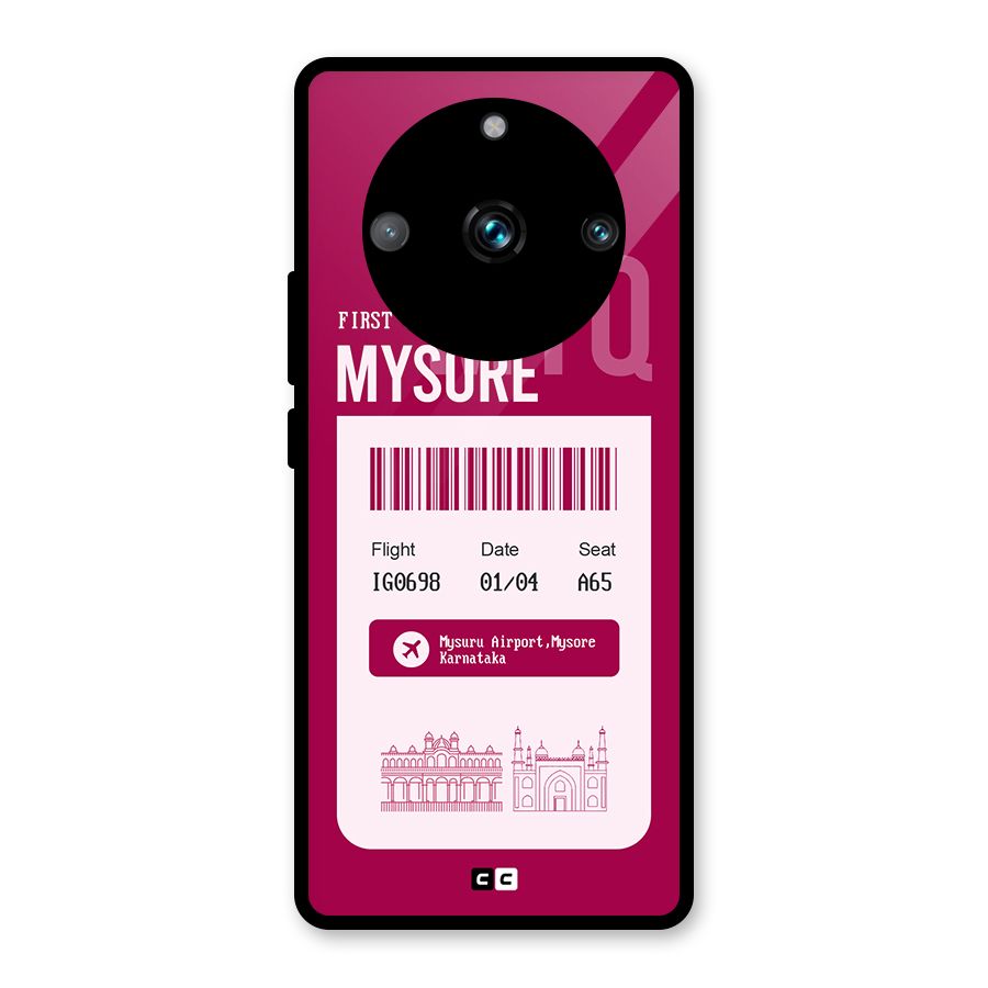 Mysore Boarding Pass Glass Back Case for Realme 11 Pro Plus
