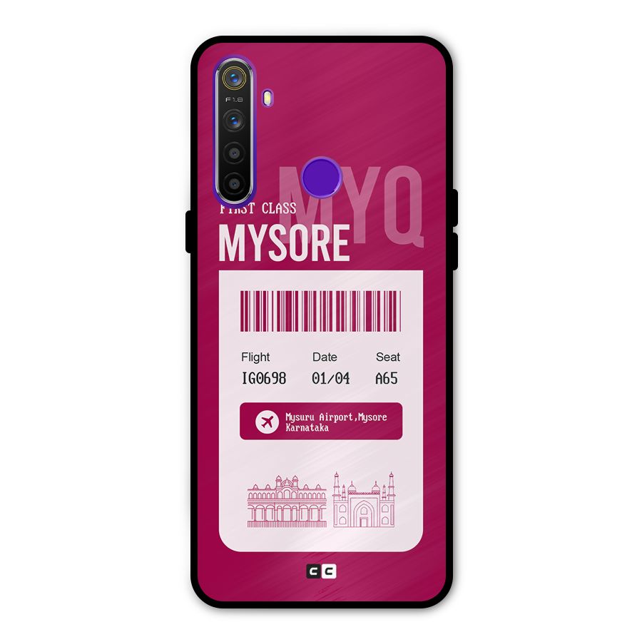Mysore Boarding Pass Glass Back Case for Realme 5s