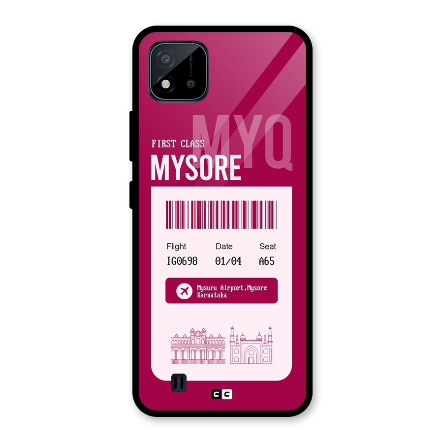 Mysore Boarding Pass Glass Back Case for Realme C11 2021
