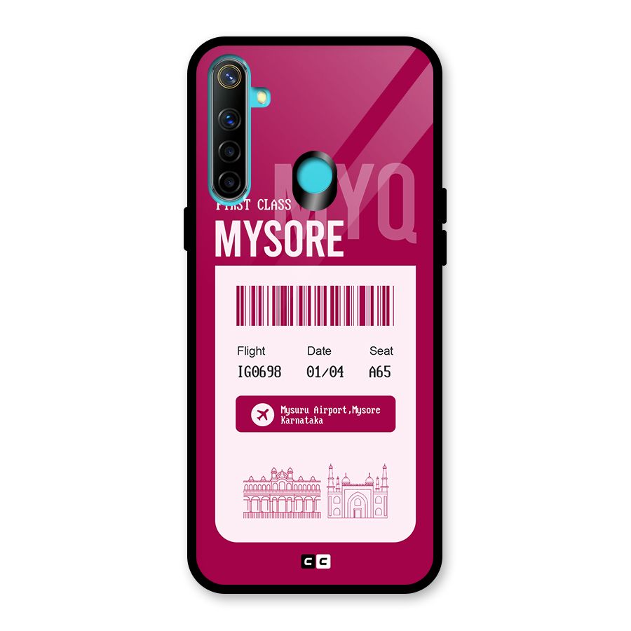 Mysore Boarding Pass Glass Back Case for Realme Narzo 10