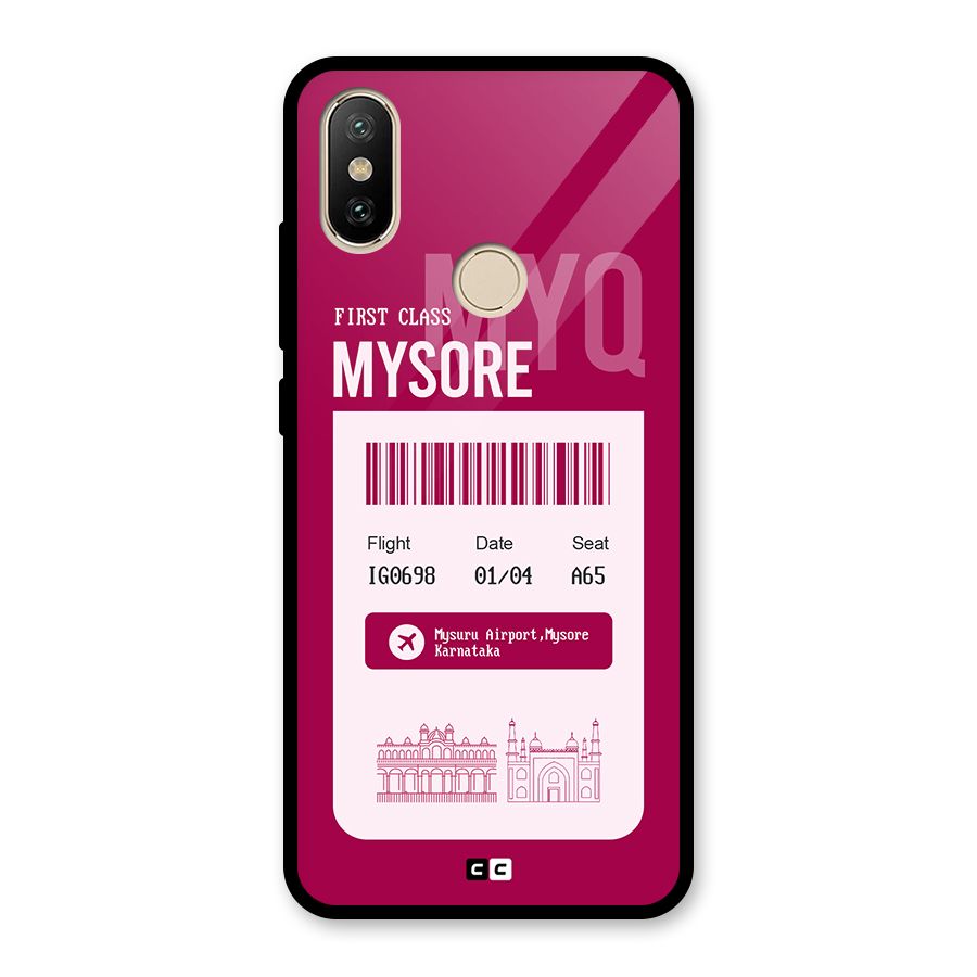 Mysore Boarding Pass Glass Back Case for Redmi A2