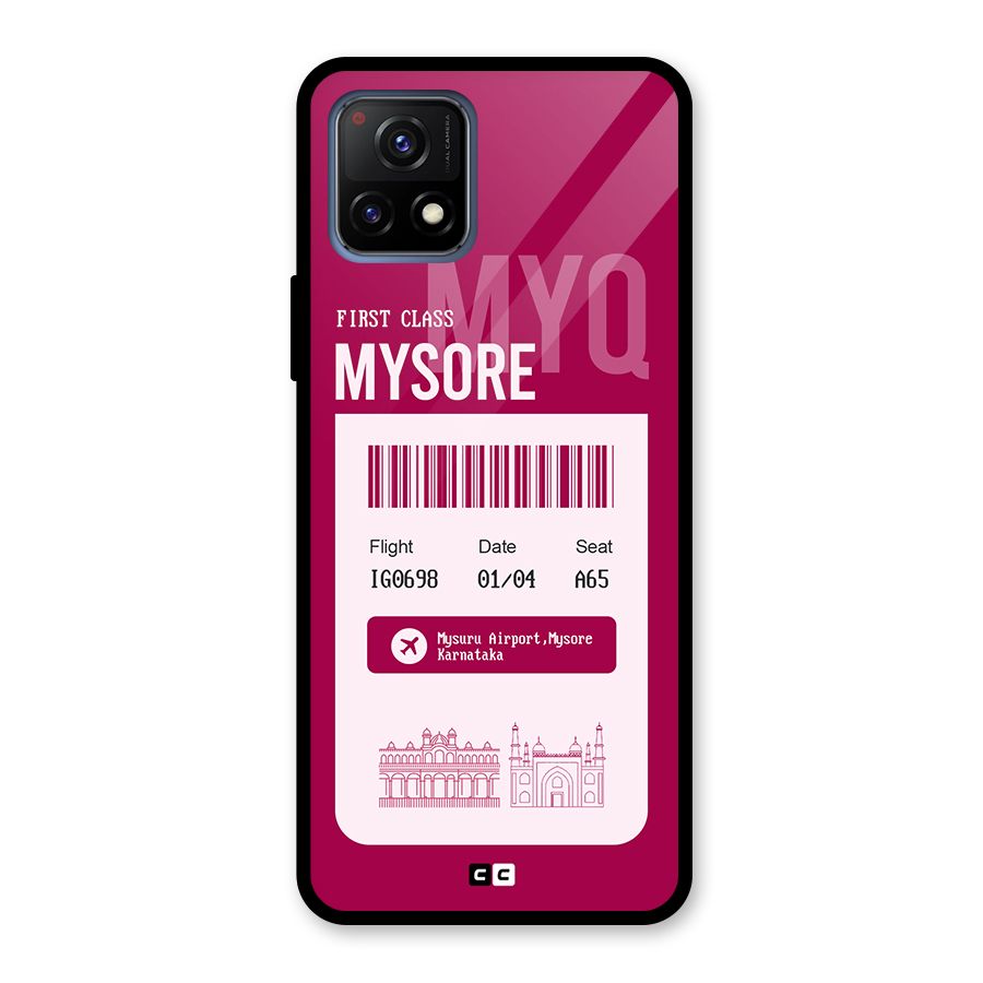 Mysore Boarding Pass Glass Back Case for Vivo Y72 5G