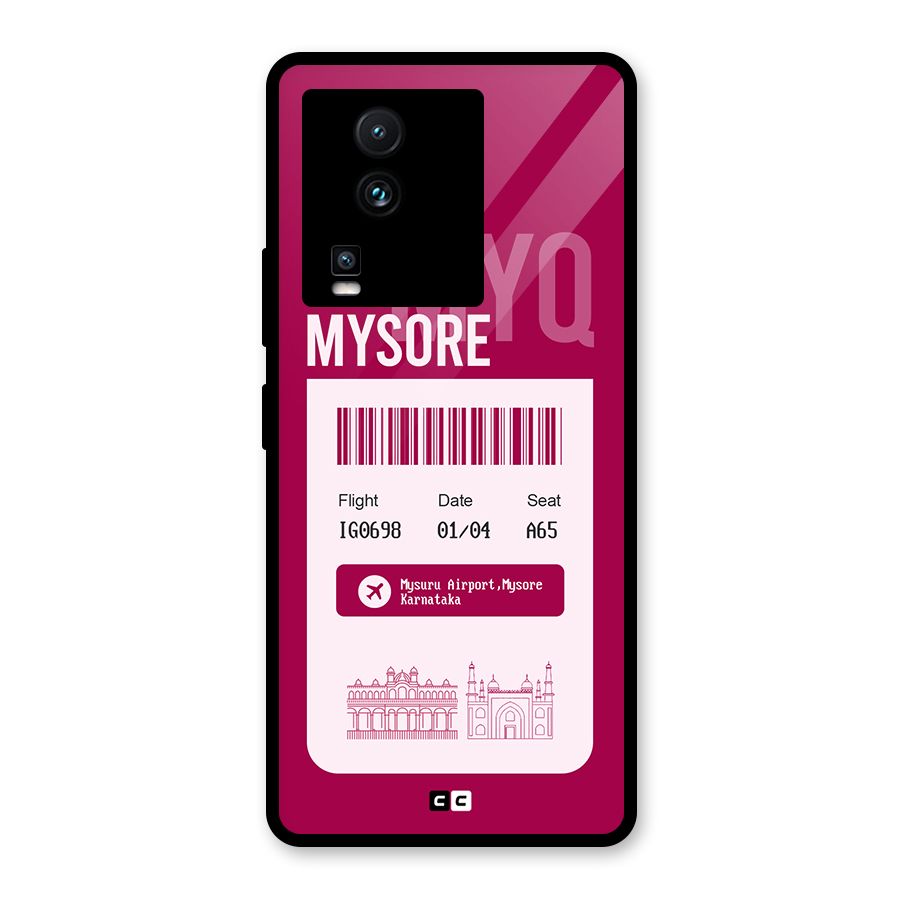 Mysore Boarding Pass Glass Back Case for Vivo iQOO Neo 7 Pro