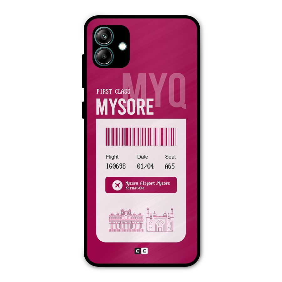 Mysore Boarding Pass Metal Back Case for Galaxy A04