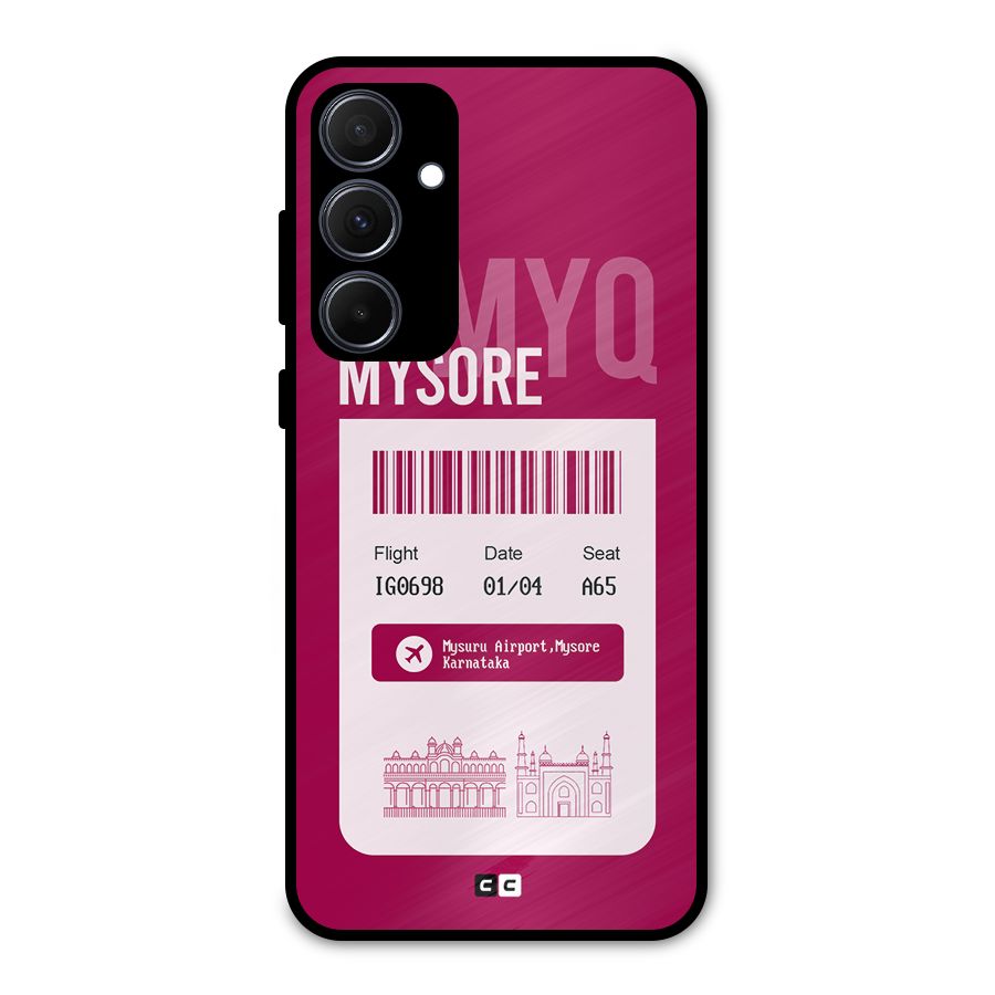 Mysore Boarding Pass Metal Back Case for Galaxy A35