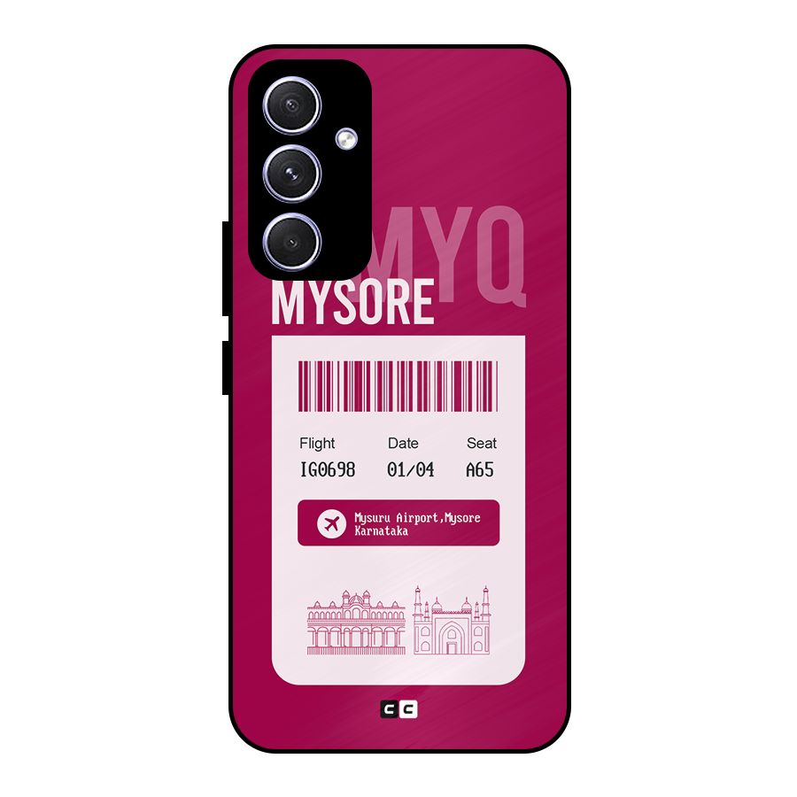 Mysore Boarding Pass Metal Back Case for Galaxy A54